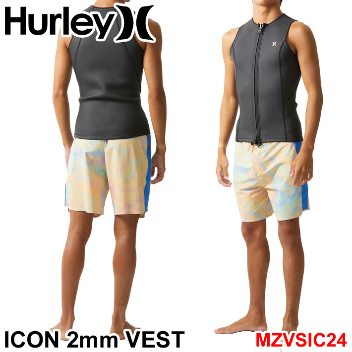 2024 Hurley ハーレー ウェットスーツ ベスト [MZVSIC24] メンズ ICON 2mm VEST FRONT ZIP フロントジップ アイコン サーフィン ウエットスーツ 日本正規品【あす楽対応】