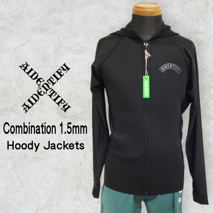 [動画] 2025 AIDENTIFY アイデンティファイ ウェットスーツ ジャケット 1.5mm Combination Hoody Jackets メンズ サーフ ジャケット タッパー ラッシュガード UPF50+ 国内生産 【即】