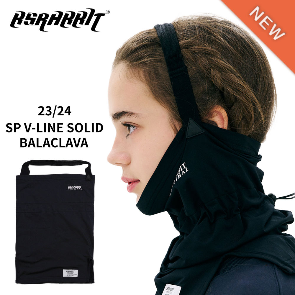 BS RABBIT V-LINE SOLID BAND BALACLAVA Vライン ソリッドバンド バラクラバ 2サイズ カラー ブラック 送料無料