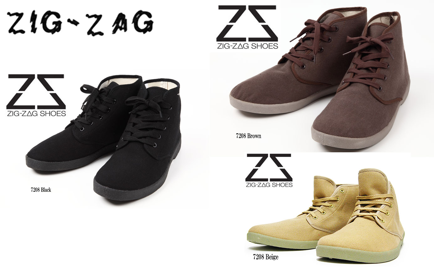 ZIG-ZAG shoes ジグザグシューズ 7208 シリーズ ※カラー ブラック ブラウン ベージュ アメリカ 流行 ブランド 靴 スニーカー ブーツ メンズ レディース 歩きやすい カジュアル