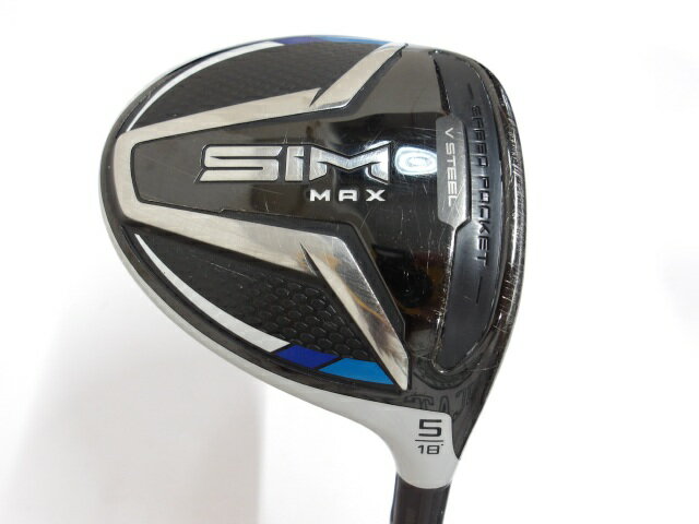 【お買い物マラソン！4月24日20時スタート！全品ポイント5倍！】テーラーメイド SIM MAX TENSEI BLUE TM 50(JP) SR 18 フェアウェイウッド カーボンシャフト おすすめ メンズ 右 送料無料 中古クラブ