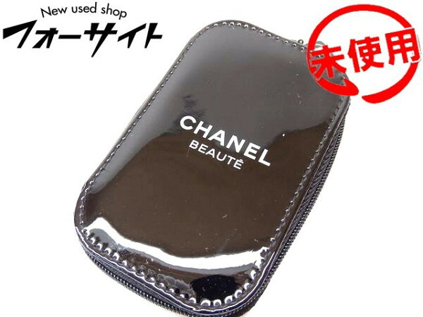 未使用ノベルティシャネルBEAUTEネイルケアキット■ブラックエナメルケースハサミヤスリウッドスティックCHANEL□3B