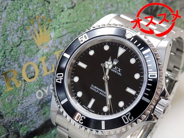 サブマリーナ 腕時計 ロレックス（メンズ） 日本ロレックスオーバーホール履歴有り 美品 ROLEX ロレックス■ 14060M Y品番 サブマリーナ ノンデイト メンズ 自動巻き 時計□3G