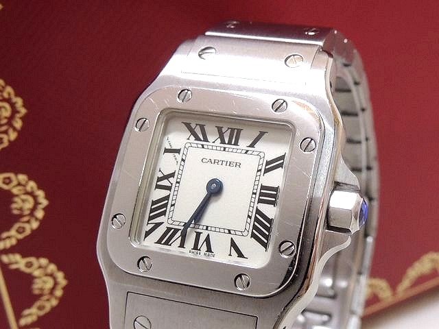 美品 Cartier カルティエ 時計 ■ サントスガルベ SM クォーツ レディース 腕時計 W20056D6 ステンレス □4E