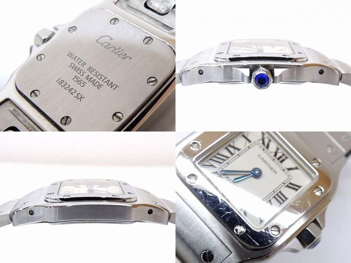 美品 Cartier カルティエ 時計 ■ サントスガルベ SM クォーツ レディース 腕時計 W20056D6 ステンレス □4E