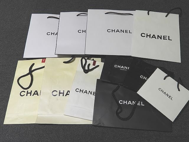 5/ シャネル 付属品 ショップ袋 小物用 ×11枚セット ◆ コスメ 化粧品 アクセサリー 等に ▼ CHANEL ショッパー 紙袋 4L