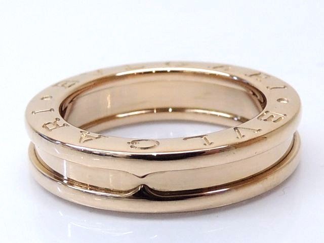 新品同様品 BVLGARI ブルガリ ☆ リング ビーゼロワン 1バンド 8号(48) K18 PG ピン...