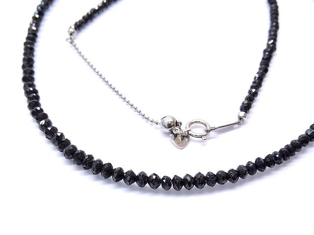 美しい輝き！K18WG ブラックダイヤ ネックレス 10.94g M2154