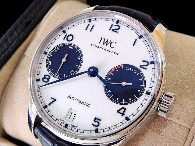 IWC ポルトギーゼ 腕時計（メンズ） 2023年5月購入 未使用 IWC 時計 ■ IW500715 ポルトギーゼ オートマティック 7DAYS パワーリザーブ 自動巻き 腕時計 新品 □5E