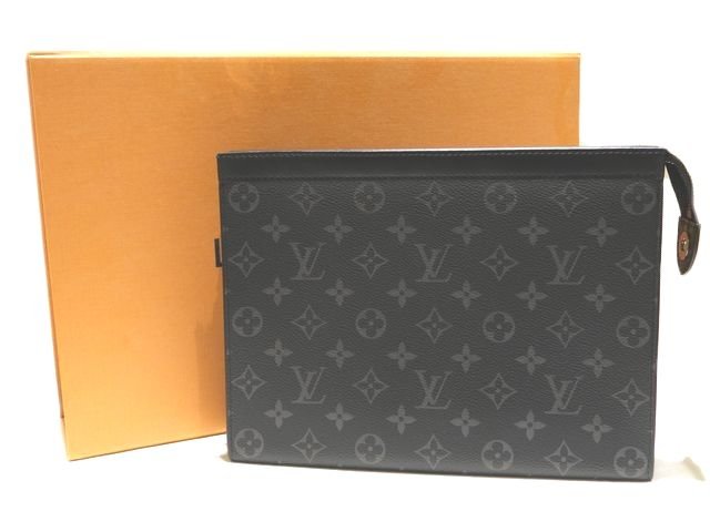 新品同様 ヴィトン クラッチバッグ M61692 ポシェット・ヴォワヤージュ MM ☆ モノグラム・エクリプス LOUIS VUITTON ▼ 5Eのサムネイル