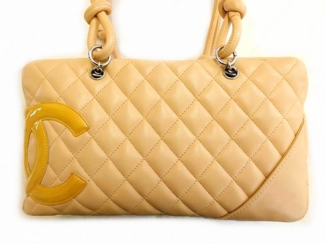 シャネル CHANEL ■ カンボンライン ショルダーバッグ ボーリングバッグ A25171 ベージュ系 □6B 4ニ100