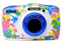 ※動作品 Nikon ニコン COOLPIX W100 コンパクト デジタルカメラ ■ ホワイト系 マリン 海 カラフル 防水 □ デジカメ 6B