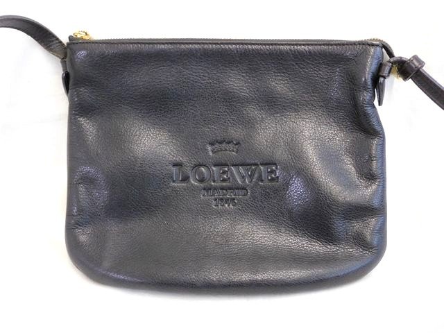 LOEWE ロエベ ショルダーバッグ ■ レザー ブラック系 レディース ヘリテージ □5L