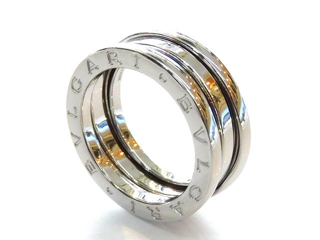 ブルガリ Bzero1 指輪（レディース） 新品同様品 ブルガリ BVLGARI 9.5号(50) ☆ B-ZERO1 ビーゼロワン リング K18 ホワイトゴールド 指輪 レディース□6A6C クフト00
