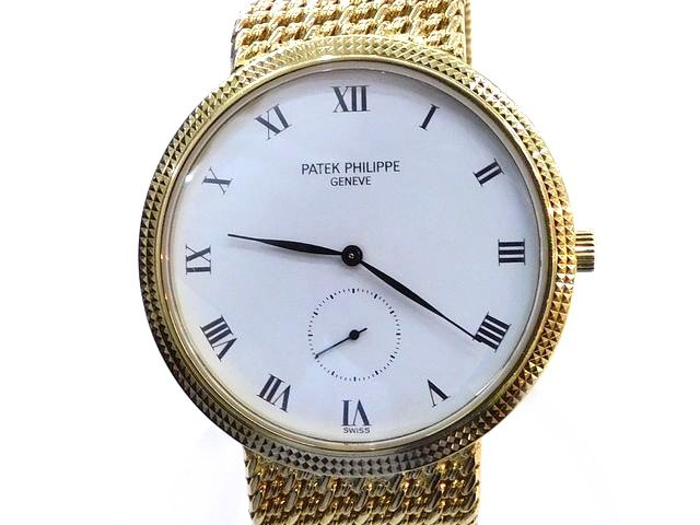 パテック フィリップ 腕時計（メンズ） パテックフィリップ PATEK PHILIPPE ■ 3919/003 カラトラバ K18YG イエローゴールド 手巻き メンズ 時計ウォッチ 金無垢 □6B6C マ100000