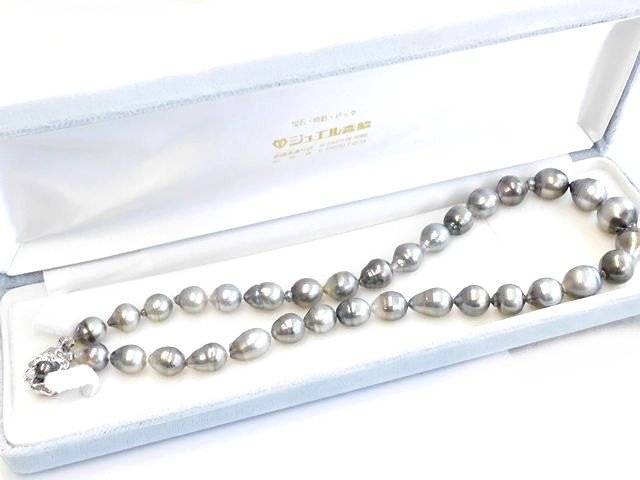 3F 18番 バロックパール 真珠 ■ ネックレス 9.0～13.6mm シルバー金具 レディース □6D ム100