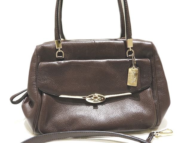 美品✨COACH コーチ マディソン レザー ショルダーバッグ ブラウン
