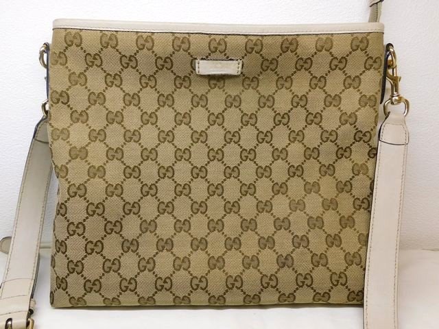 ＧＧ柄キャンバス グッチ ■ 388924 レディース ショルダーバッグ GG柄 キャンバス アウトレット品 ベージュ系 GUCCI □6E ニ10