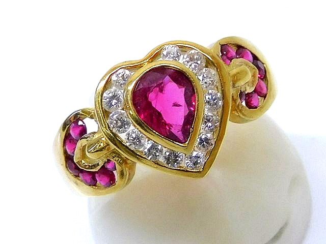 K18YGイエローゴールドリング■...