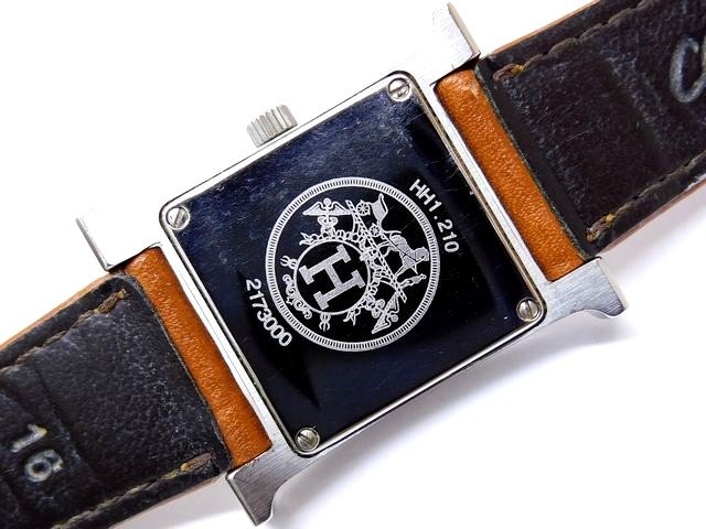 エルメス HH1.210 Hウォッチ 時計 ■ ステンレス レディース クォーツ 腕時計 HERMES □6K