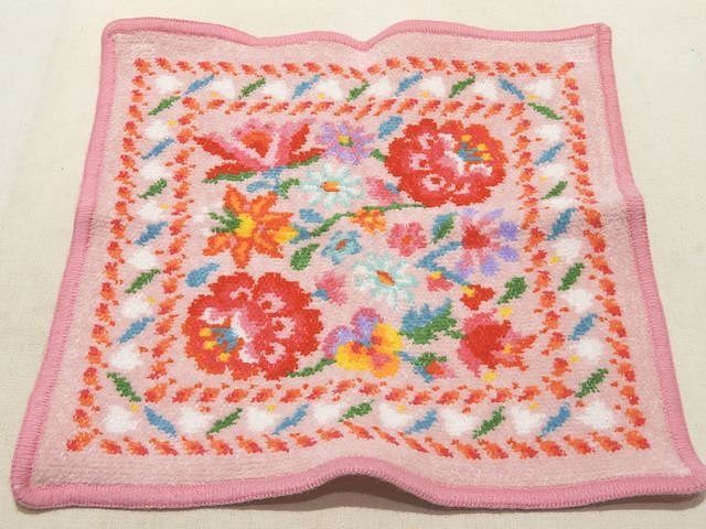 ※送料無料 美品 14/ ラブラリー バイ フェイラー ハンカチ ◇ チロリアンフラワー ピンク ベールピンク LOVERARY BY FEILER ▼6Lのサムネイル