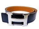 美品 エルメス ベルト ■ 90cm コンスタンス Hバックル ガンメタ×ブラック×ブラウン □にJ刻印 メンズ HERMES □7A