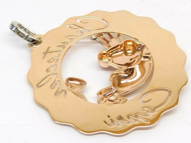 ブランドショップ フォーサイトの新品同様品 Chantecler シャンテクレール ☆ K9 ピンクゴールド カエル ダイヤ ペンダント トップ チャーム レディース □7A7B｜アングル2