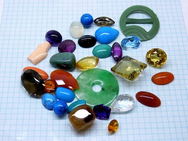 16番 大 色石 裸石 外し石 ルース まとめ売り □ 約65g カラー