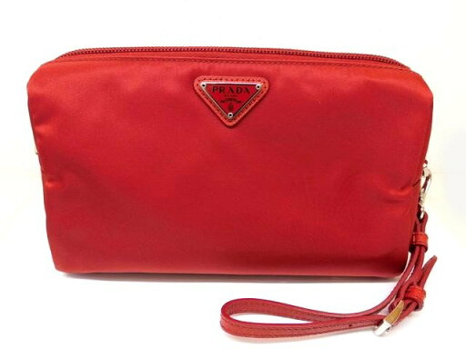 美品 プラダ 1NE693 ■ ストラップ付 ポーチ ナイロン 小物入れ レディース 赤 レッド系 コスメポーチ PRADA □7C 美品 プラダ 1NE693 ■ ストラップ付 ポーチ ナイロン 小物入れ レディース 赤 レッド系 コスメポーチ PRADA □7C