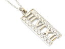 新品同様品 ティファニー TIFFANY&Co. ネックレス ☆ ダイヤ アトラス オープンバー K18WG ホワイトゴールド レディース □7C