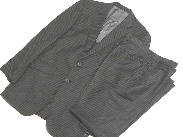 C41 Paul Smith LONDON ポールスミス メンズ 2B スーツ ◇ L ロロピアーナ SUPER 120’S ウール ブラック ストライプ セットアップ ▼7C