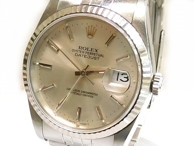 ロレックス 16234 E品番 メンズ 時計 デイトジャスト ■ シルバー文字盤 ウォッチ □ 自動巻き ROLEX 7C7D