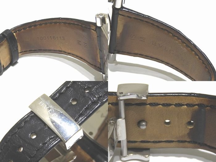BVLGARI ブルガリ アショーマ メンズ 自動巻き 時計 デイト AA48S シルバーSS 黒文字盤 ブラックレザー Dバッ auc-foresight-10059665 ブランドショップ フォーサイト サンプル画像3
