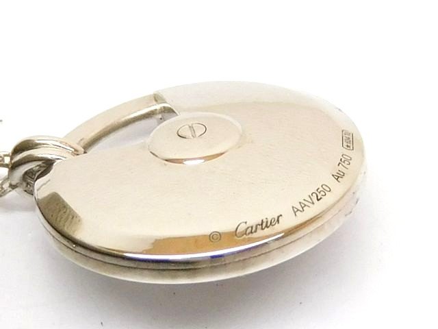 美品 カルティエ アミュレット スモール ネックレス ☆ ダイヤモンド K18 ホワイト...