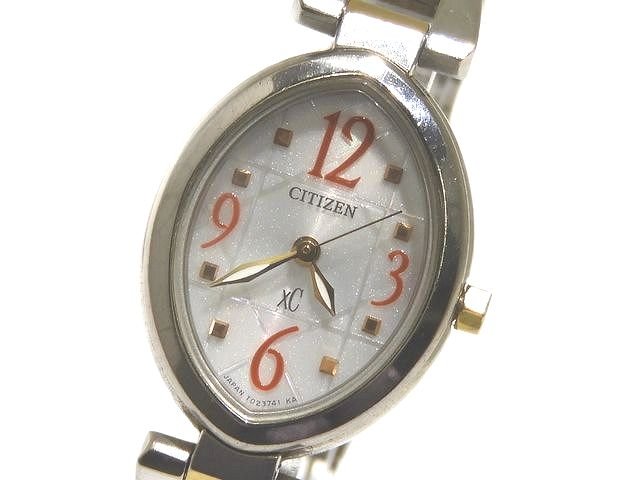 CITIZEN シチズン レディース ソーラー電波時計 XC クロスシー ◇ B036-T015247 コンビカラー シルバーSS エコドライブ ▼7D