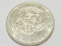 4/ 美品 一圓銀貨 明治二十年 ◇ 新1円銀貨 大型 古銭 コレクション品 約26.5g / 約38.5mm ▼ 7D