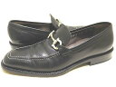 1/ Salvatore Ferragamo フェラガモ ビットローファー ◇ 6 1/2 EE ※約24.5cm ブラック レザー シルバー金具 ガンチーニ メンズ 靴 ▼7E(4)