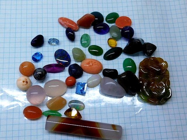 23番 大 色石 裸石 外し石 ルース まとめ売り ■ 約120g カラーストーン ハンドメイド アクセサリー 制作 等に □7E