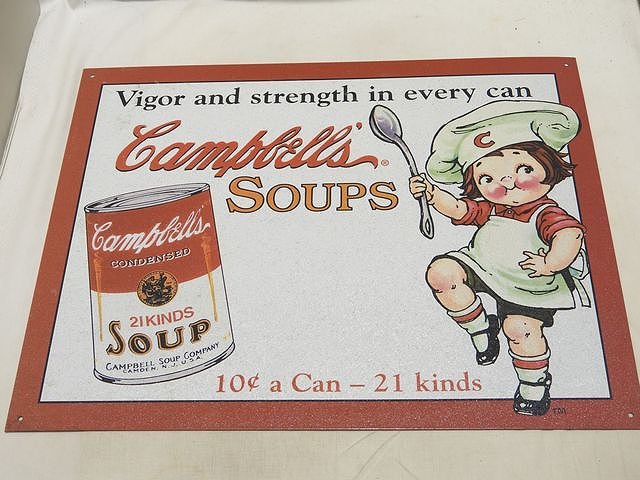Campbell's Soup キャンベルスープ ブリキ看板 アメリカン ◇ 雑貨 USA インテリア ▼7Fのサムネイル