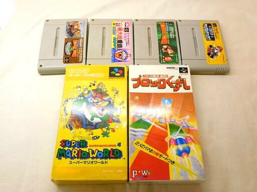 箱付きあり スーパーファミコン ソフト ■ スーパーマリオワールド スーパーマリオカート ブロックくずし スーパードンキーコング 等 □7G 箱付きあり スーパーファミコン ソフト ■ スーパーマリオワールド スーパーマリオカート ブロックくずし スーパードンキーコング 等 □7G