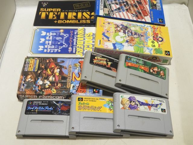 スパーファミコン ソフト 10点セット ◇ 限定版テトリス ぷよぷよ ドンキーコング2 プロフットボール スト2 ドラクエ 等 ▼7G