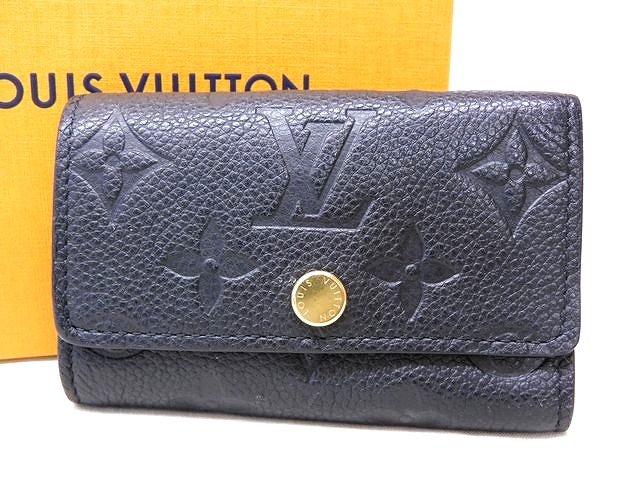 ヴィトン M64421 ICチップ ■ アンプラント レザー ミュルティクレ6 6連 キーケース ブラック メンズ レディース LOUIS VUITTON □ 7E
