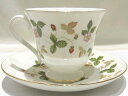 新品同様 WEDGWOOD ウェッジウッド ティーカップ & ソーサー 1客 ◇ ワイルドストロベリー WILD STRAWBERRY 食器 ▼7H