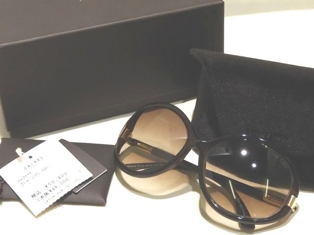 美品 TOM FORD トムフォード TF124 48F サングラス ☆ ブラウン フルリム セルフレーム × ゴールド金具 レディース 眼鏡 メガネ ▼7H