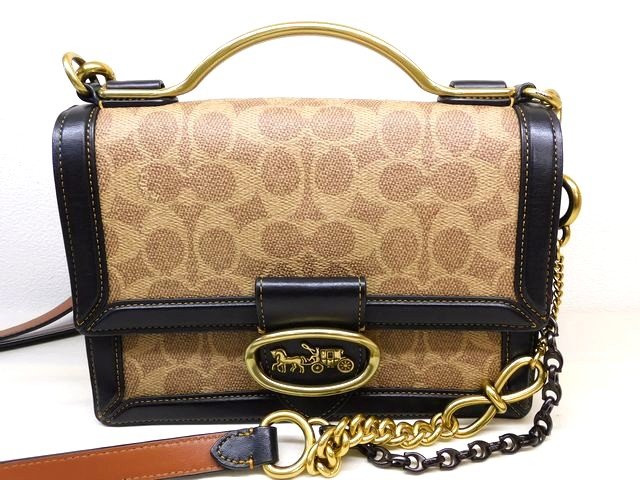 美品】COACH ショルダーバッグ F53828 レイラ ブラウン 美品】COACH