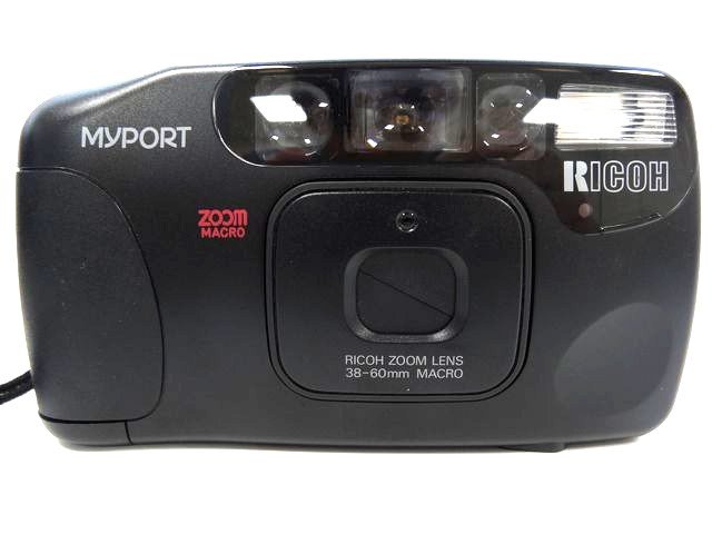 動作確認済み RICOH MYPORT ZOOM mini ■ マイポートズームミニ リコー フィルムカメラ コンパクト 38-60mm ブラック 電池式 □ 7I