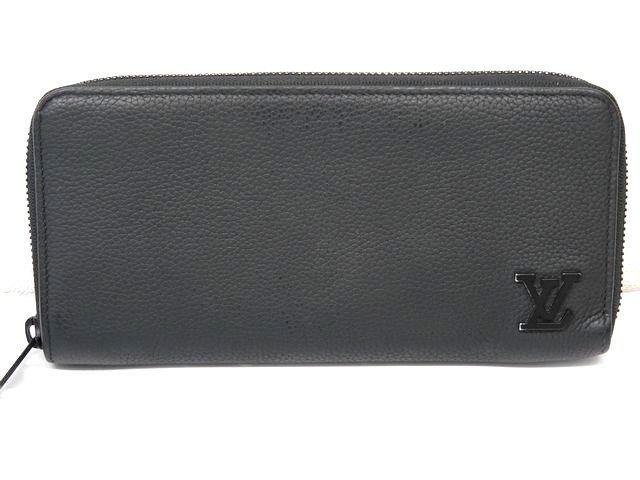 ヴィトン M80334 ■ LVアエログラム メンズ 長財布 ジッピー ウォレット ホリゾンタル ノワール ブラック LOUIS VUITTON □7J ニム100
