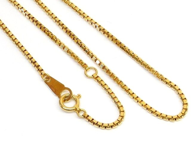 ブラックフライデー 3F K18 イエローゴールド 8.4g ☆ ベネチアンチェーン ネックレス 50cm □ 7J7K