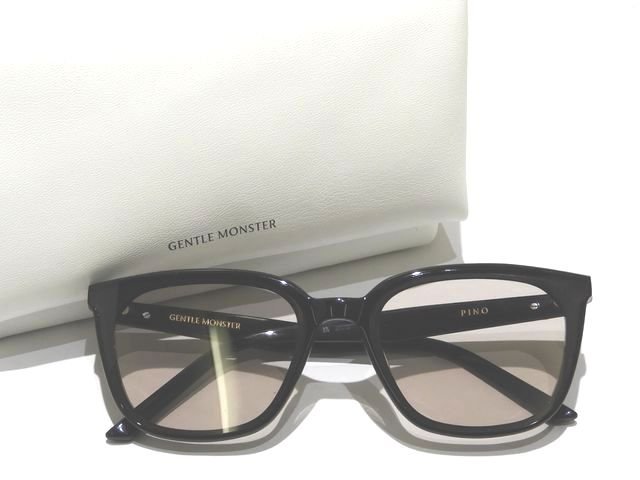 美品 GENTLE MONSTER ジェントルモンスター サングラス ☆ PINO セルフレーム フルリム メンズ ブラック 眼鏡フレーム ▼7J