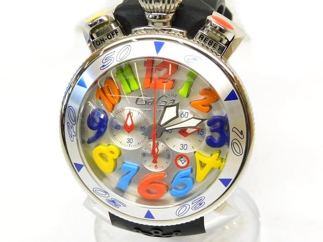 GaGa MILANO ガガミラノ ■ マニュアーレ 48 クロノグラフ メンズ 時計 クォーツ ウォッチ マヌアーレ □7K マニ1000(2.0)